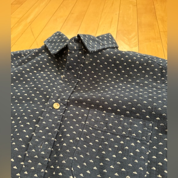 Men’s Taylor Stitch California Shirt in Indigo Blue Pyramid Small 38 - Picture 2 of 8